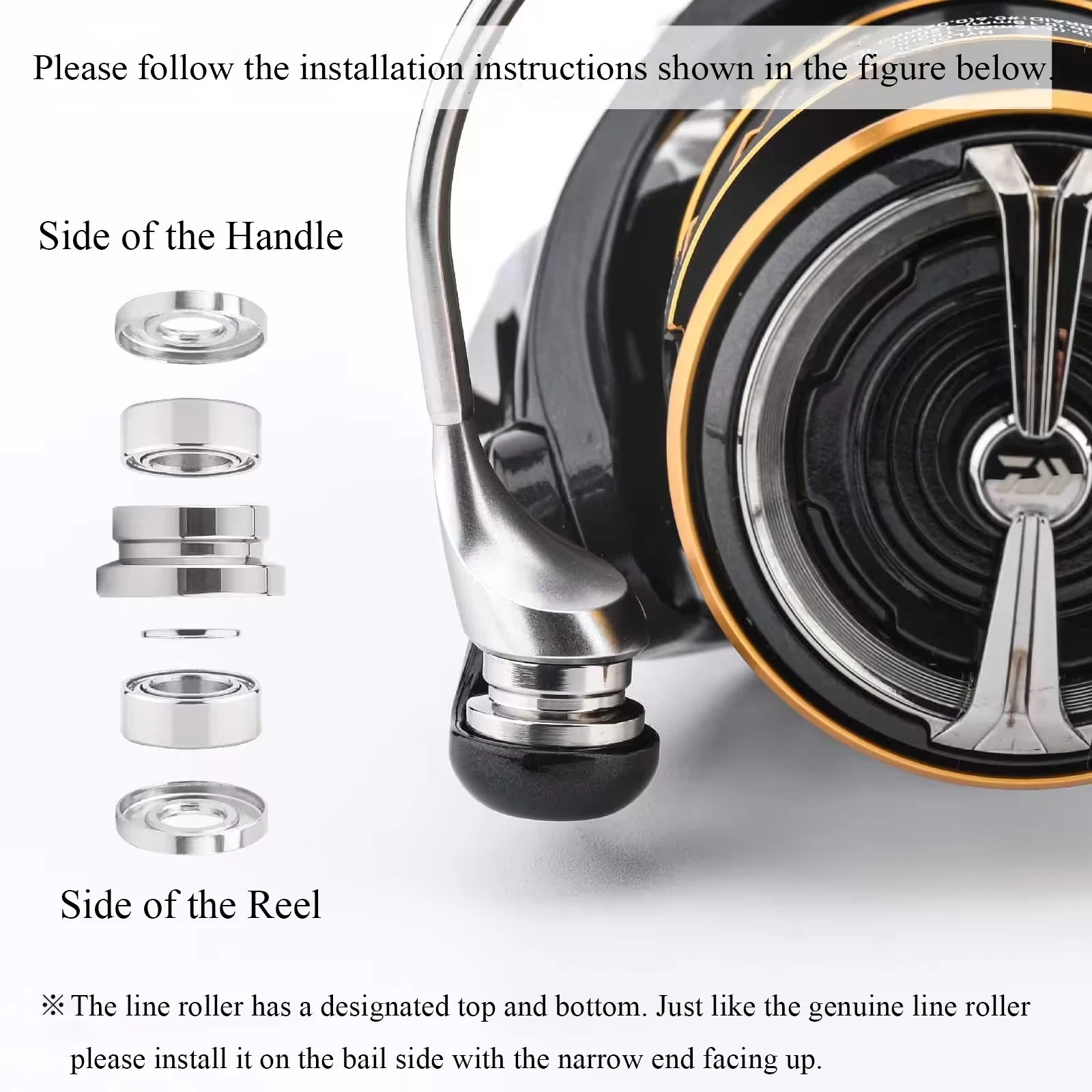 Фото Ролик для лески Gomexus D211 D2111 из титана для Daiwa Caldia, Exist, Certate, Legalis, Revros №2