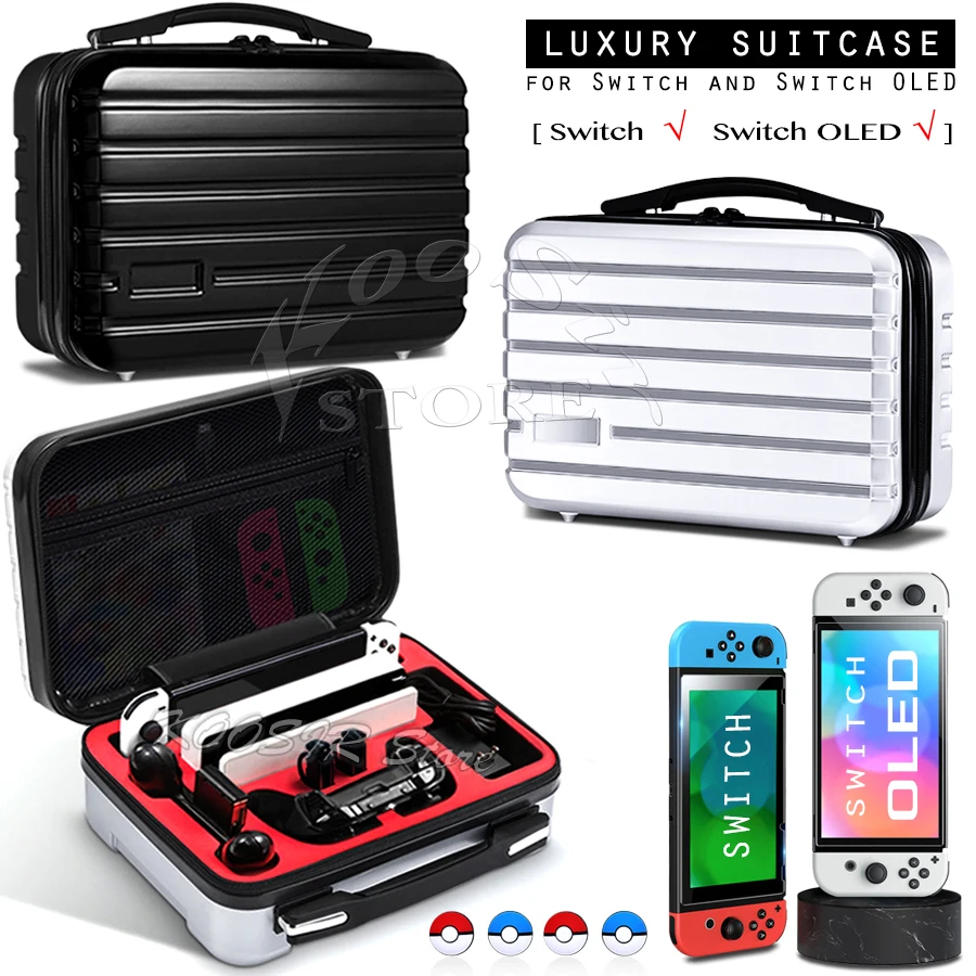 

Nintendoswitch OLED 2021 Newest Deluxe Carrying Case Storage Hand Bag For Nintendo Switch OLED Console Nitendo Swtch Accessories