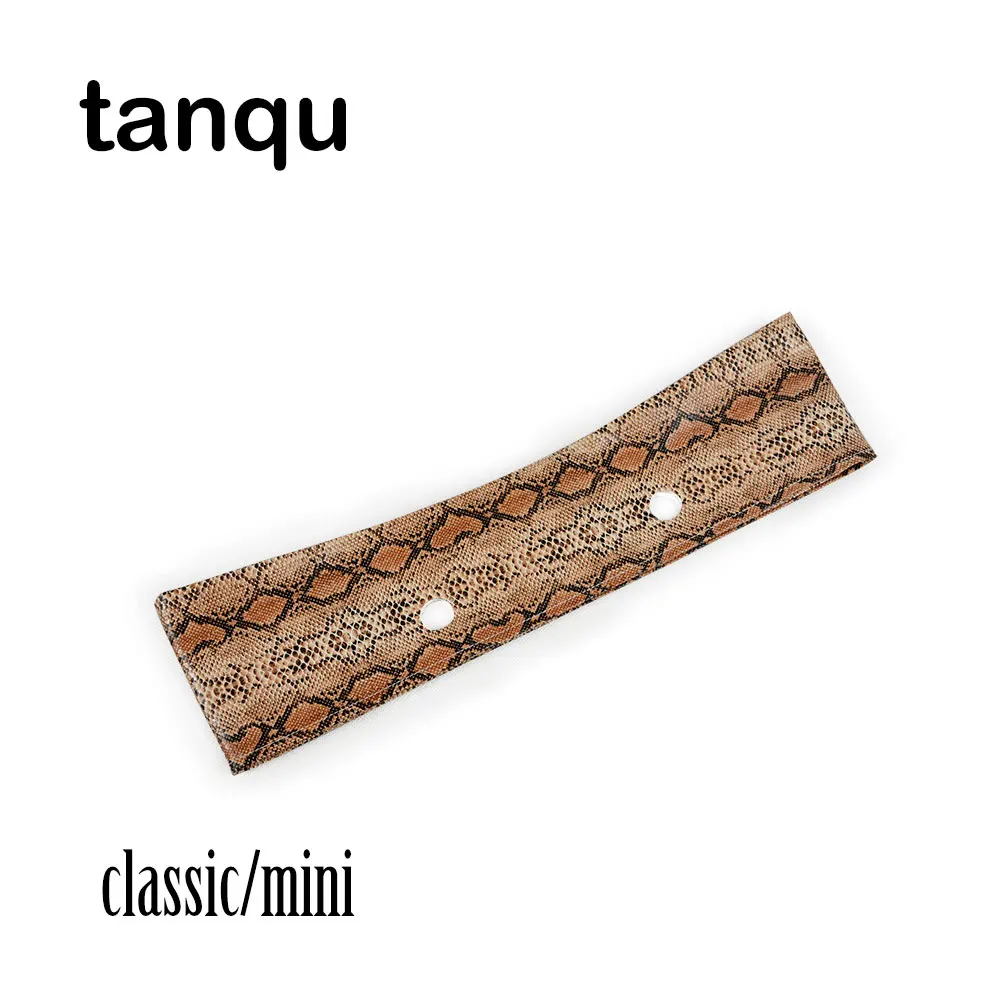 

tanqu Leather Trim Decoration for Obag O Bag Classic Mini Faux Solid Snakeskin Grain PU Serpentine Trims for Spring Season