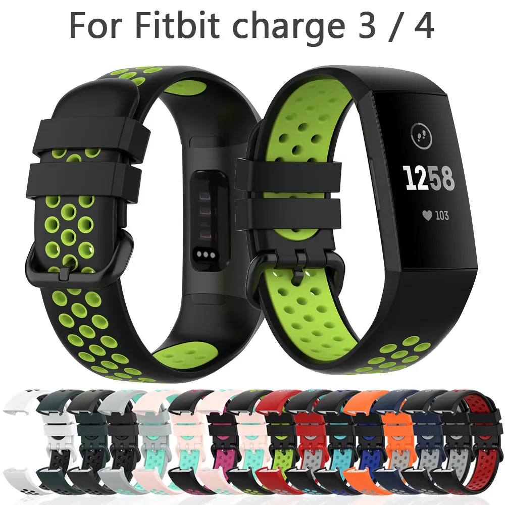 

Sports Watch Strap For Fitbit Charge 4 Replacement Bracelet Watchbands Silicone Wristband For Fitbit Charge 3 SE 3SE Accessories