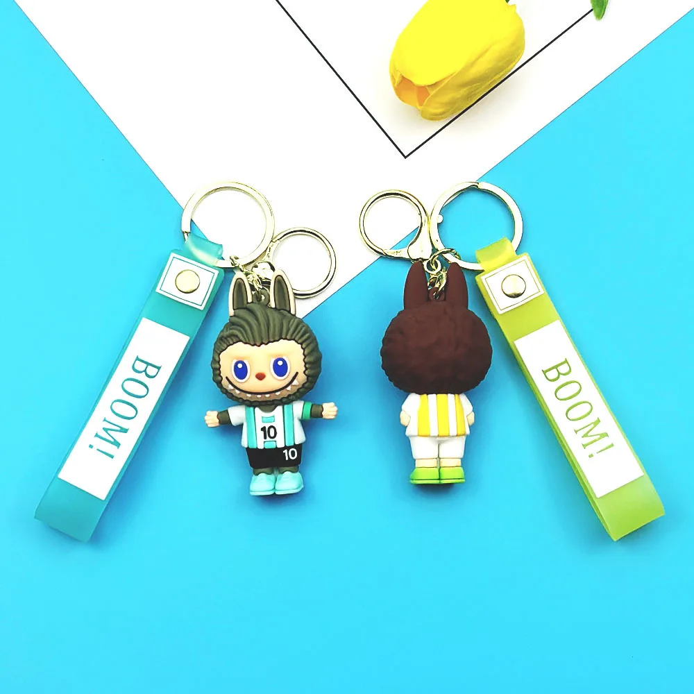 MINISO милый новый мультфильм аниме Labubu маленькая овечка футбольный костюм кукла