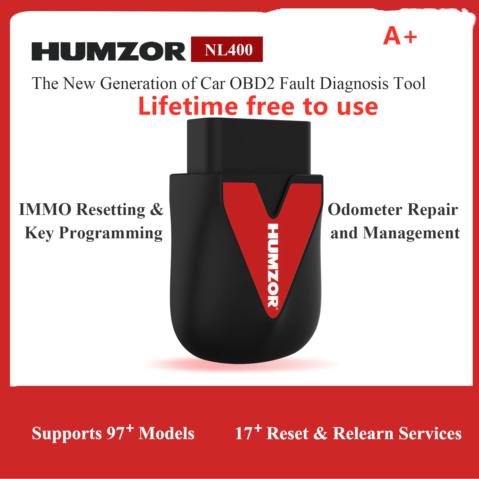 Автомобильный диагностический сканер ошибок humзор NL400 OBD2, приложение Immo, сброс одометра, диспетчер, программирование ключей PK Thinkdiag AP200 A +++