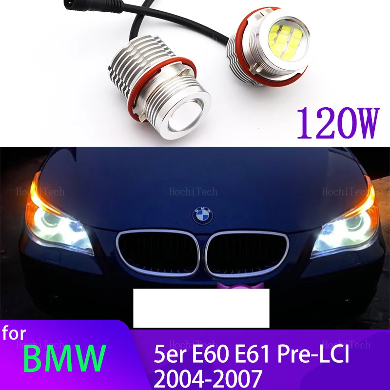 

6000K White LED Angel Eye Halo Ring Light Bulbs Lamp For BMW 5er E60 E61 Pre-LCI 520i 523i 525i 528i 530i 535i 540i 545i 2004-07