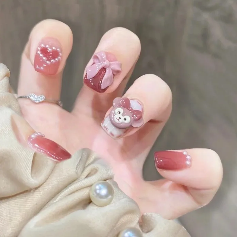 24 шт., съемные накладные ногти из мультфильма «Disney Kawaii Shelliemay»