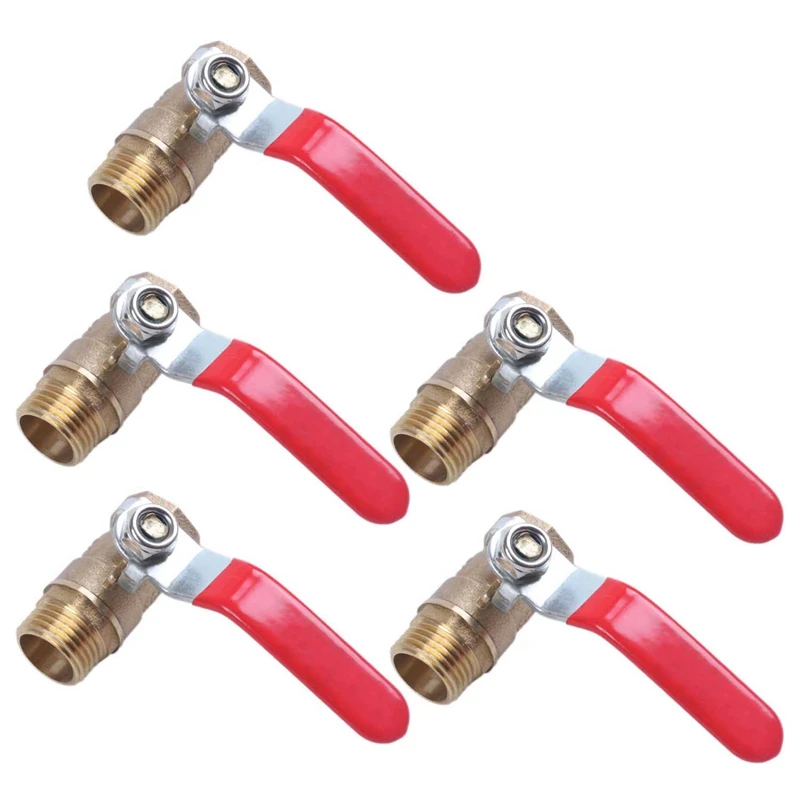 

3X Male To Female M/F Thread 1/2 Inch Full Port Brass Water Ball Valve