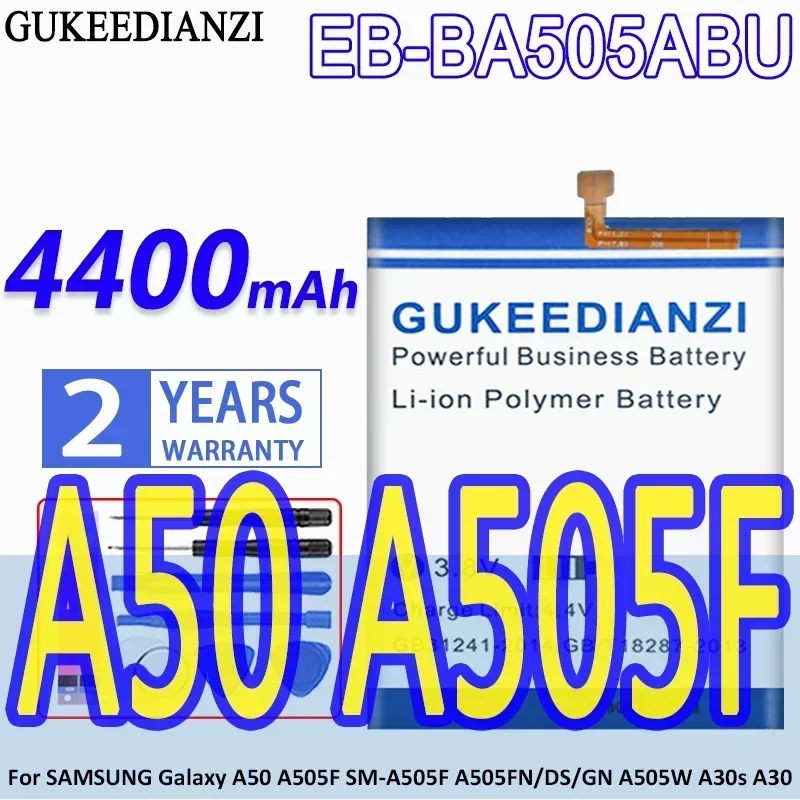 Аккумулятор GUKEEDIANZI большой емкости EB-BA505ABU 4400 мАч для SAMSUNG Galaxy A50 A505F SM-A505F A505FN/DS/GN A505W