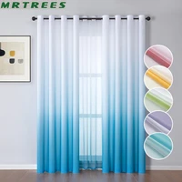 mrtrees gradient blackout window curtains for living room kitchen modern tulle cortinas for bedroom home decor fabric drapes