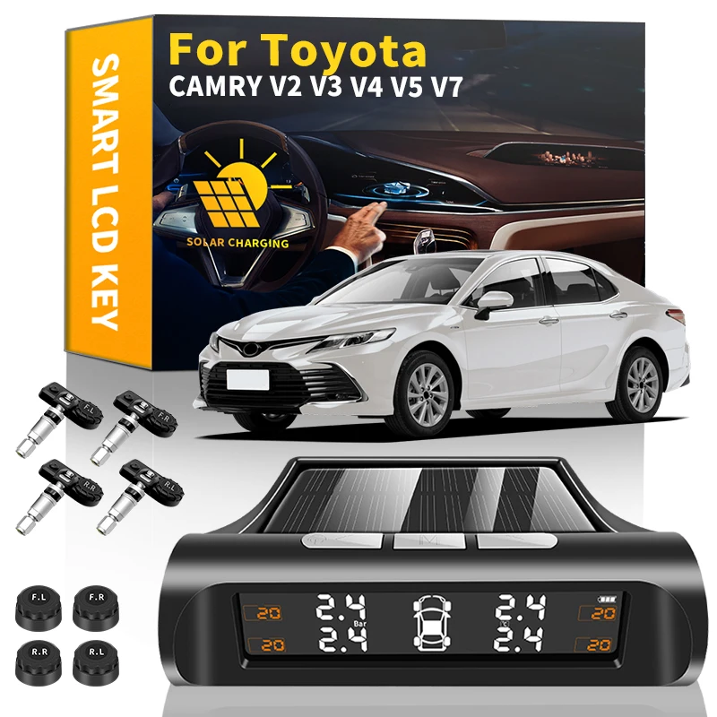 

Автомобильные аксессуары на солнечной батарее TPMS, внешние датчики, цифровой ЖК-дисплей для Toyota CAMRY V2 V3 V4 V5 V7