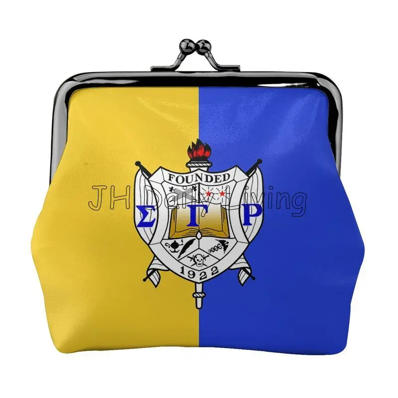 Sigma Gamma Rho 1922 SGR Мини-кожаный кошелек Маленький мешочек для мелочи с