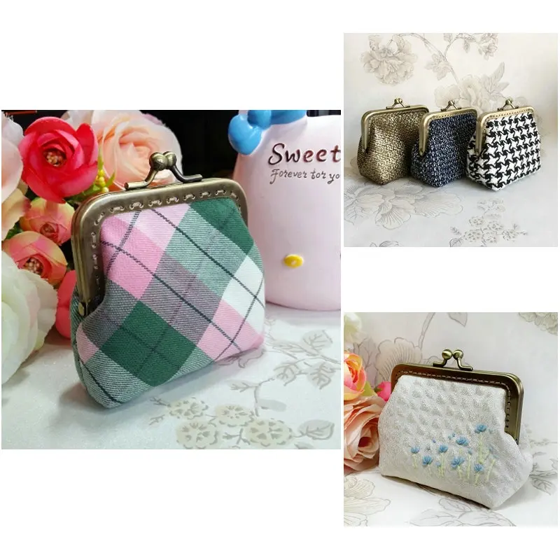 10.5cm Metal Purse Frame Wallet Handle Square For Clutch Handbag Accessories Making Kiss Lock Bronze Bag Hardware 10 Ppcs