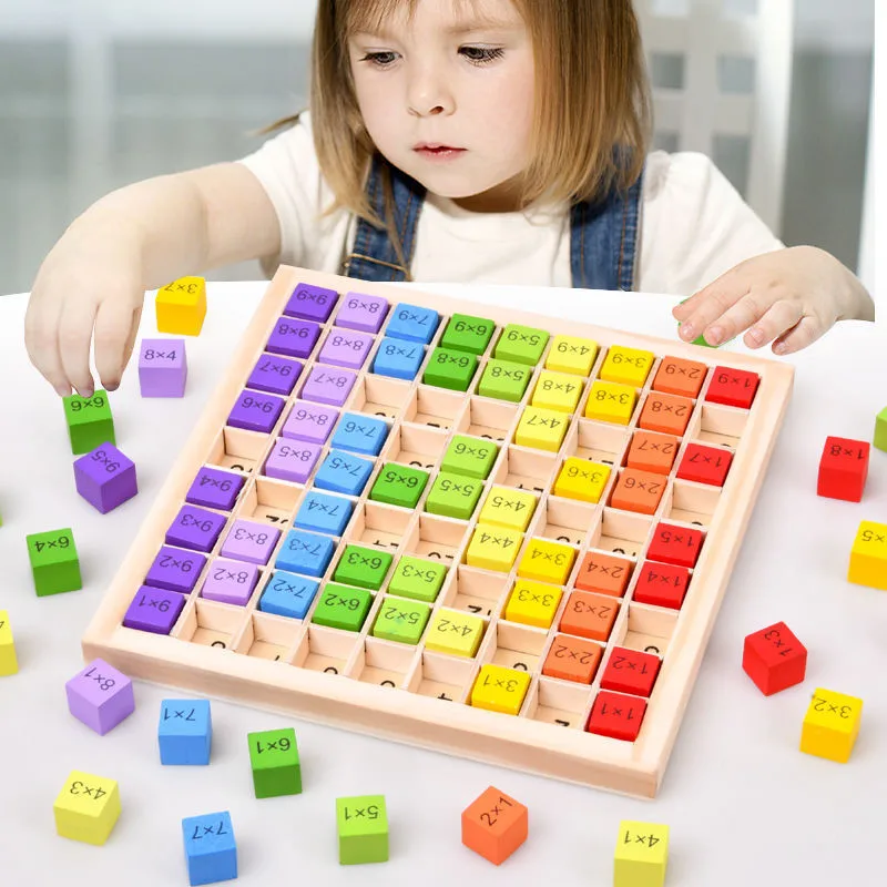 

Montessori Educational Wooden Toys 99 Multiplication Table Math Arithmetic Counting Sticks Teaching Aids Children Preschool Toys