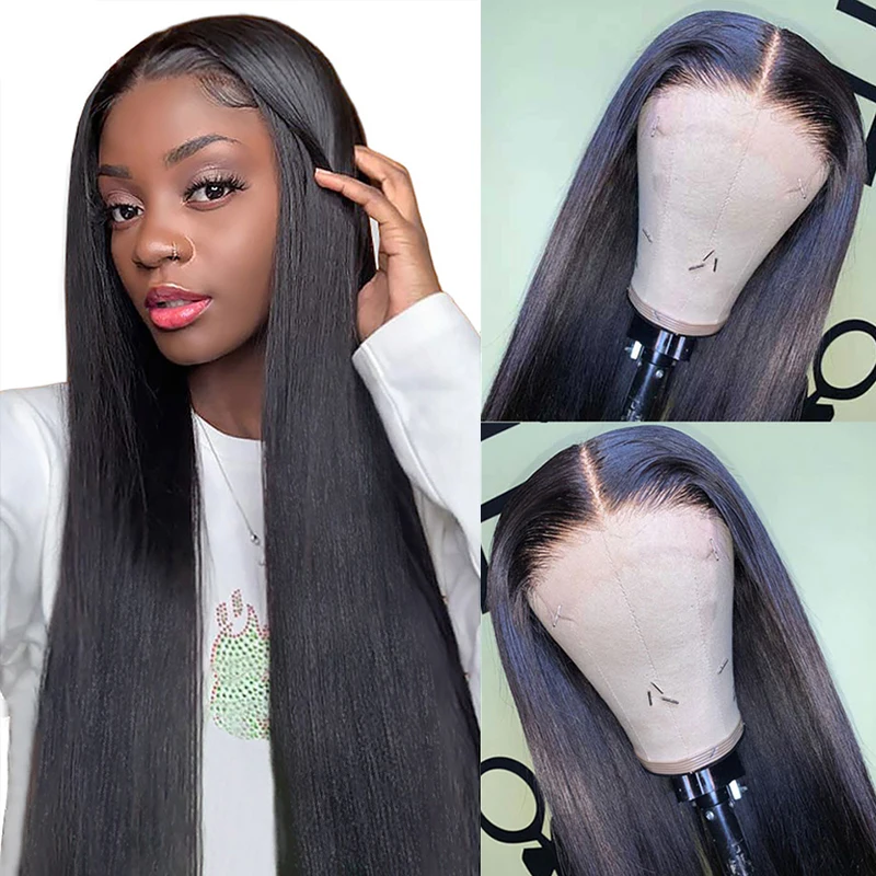 Scheherezade Straight Lace Front Human Hair Wigs For Women Lace Closure Wig Pre Plucked Brazilian Remy Lace Front Wig Lace Wig