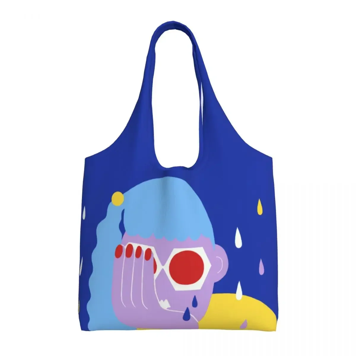 Холщовая сумка для покупок девочек женская моющаяся большая вместительная