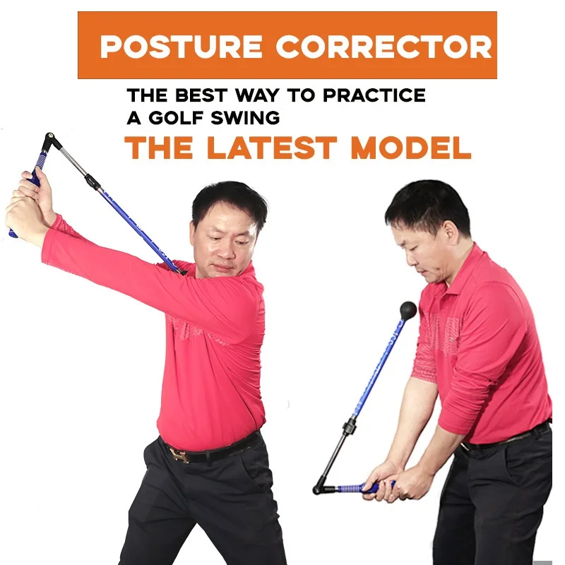 Golf Swing Training Aid Stick Posture Corrector Practice Swing Trainer Aid Improve Hinge,Forearm Rotation, Shoulder Turn