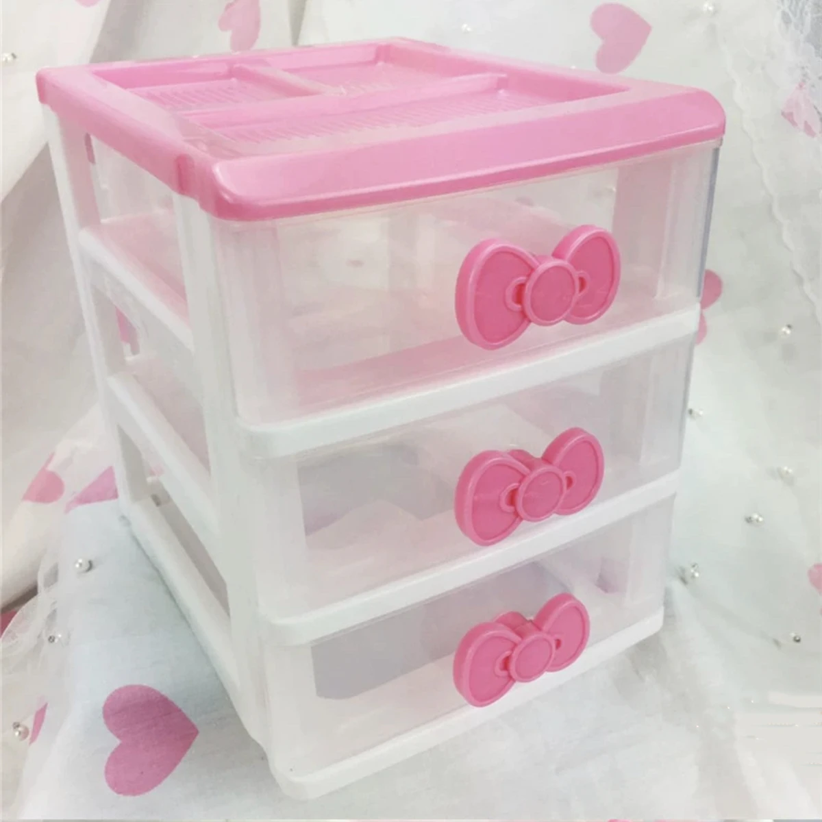 

Розовый пластиковый настольный органайзер