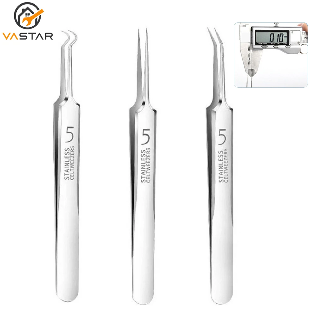 

Ultra-fine No. 5 Acne Blackhead Removal Tweezers Beauty Salon Pimples Needles Deep Cleaner Clip Face Skin Care Tool