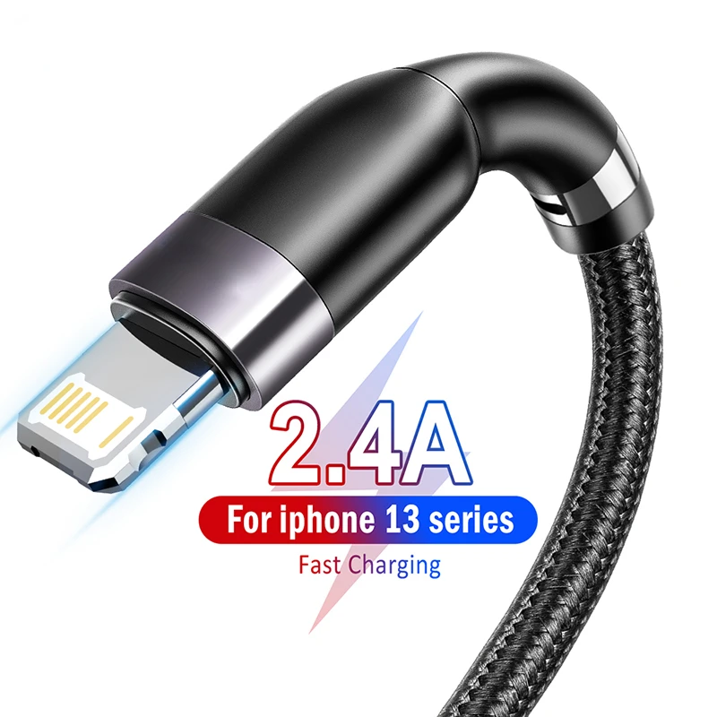 

Free shipping For iPhone Cable 13 11 12 Pro Max XR XS 8 7 Plus Fast Charging Charger Lighting Cable 2021 iPad Data Cord Wire USB
