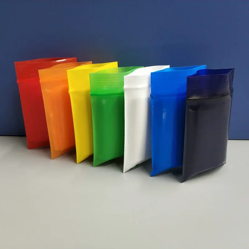 

100pcs/Bag Self Seal Bag Snack Saver Bag Plastic Jewelry Packing Storage Bag Colorful Multifunction Home Organization