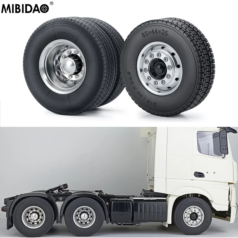 

Передние/задние резиновые шины MIBIDAO 6x6 с металлическими колесными ободами для Tamiya 1/14