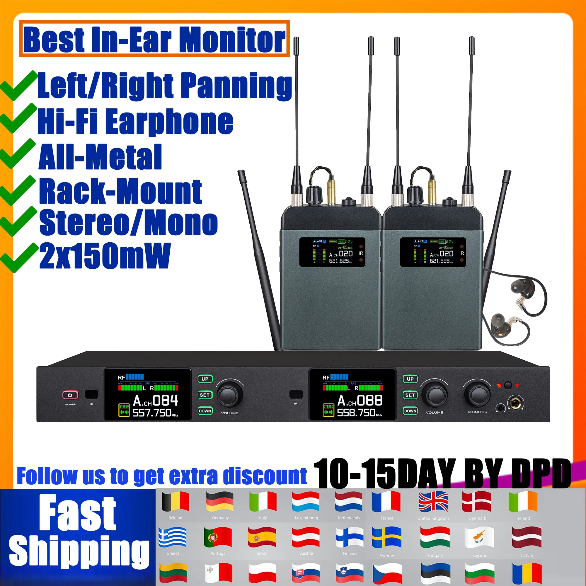 Leicozic PM20 Беспроводные вкладыши мониторинга