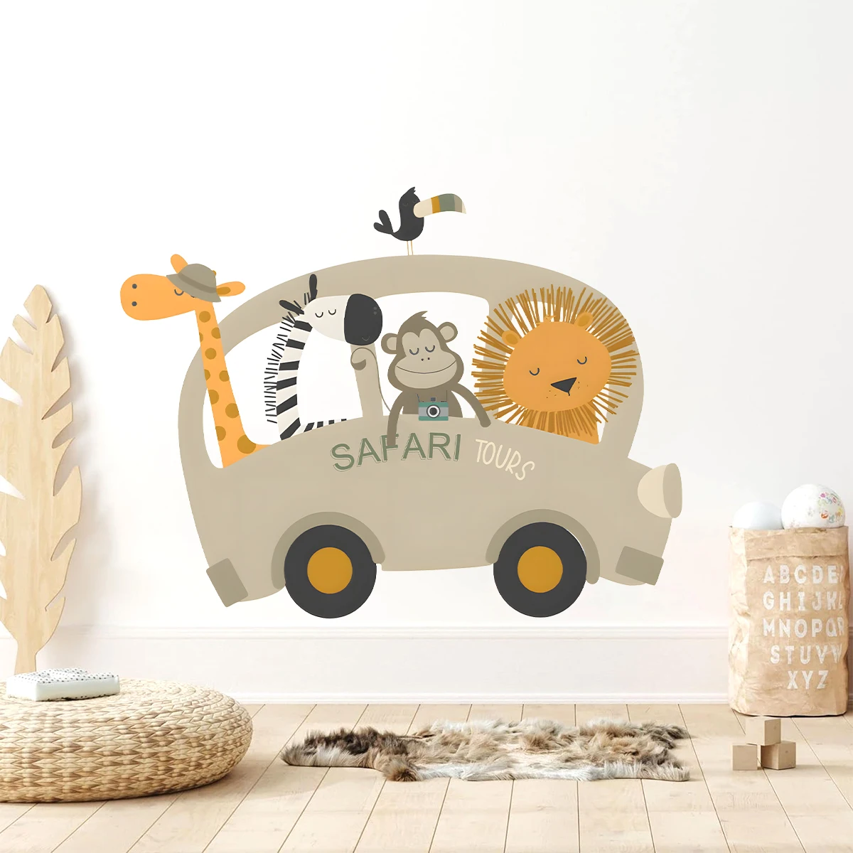 1 шт. наклейки на стену в виде жирафа льва