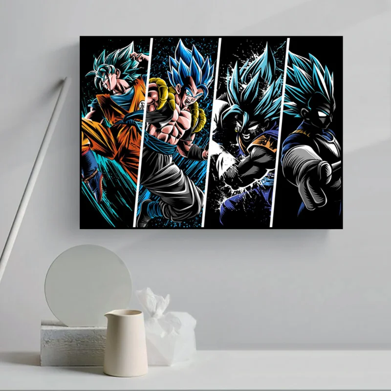 

Anime Dragon Ball Decorative Poster Gift Goku Characters Canvas Painting Living Room Wall Art Prints Modern Home Decor Aesthetic