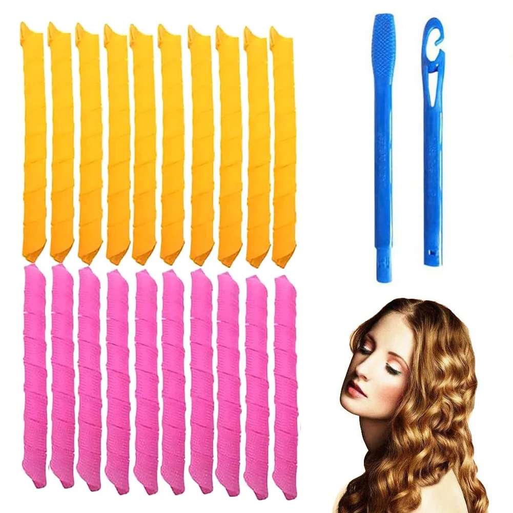 

Portable Hair Styler Bendy Waver Styling Rollers with Stick Bendy Hair Roller DIY Hair Styling Accessory
