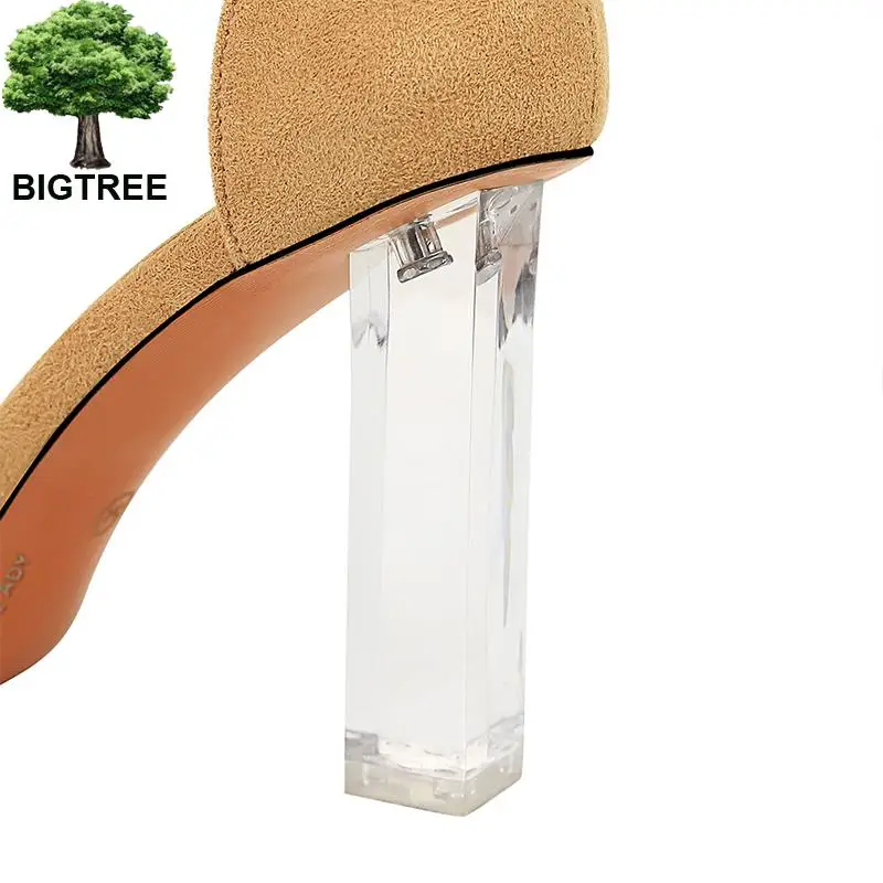 Женские босоножки на высоком каблуке прозрачные сандалии модель 41 42 43 лето 2023