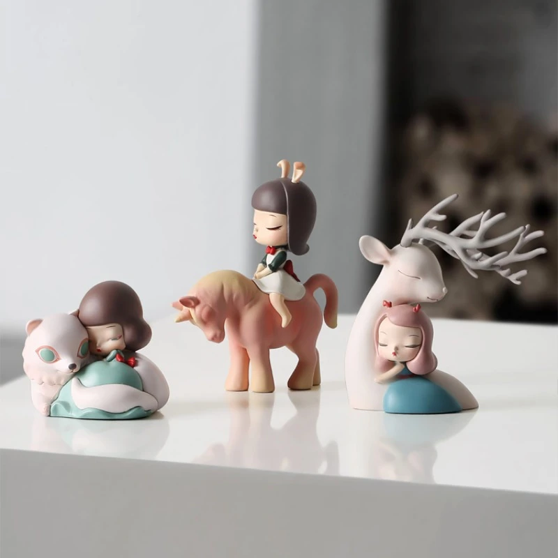 Креативные Симпатичные Украшения для маленькой девочки, домашние украшения для входа в гостиную, телевизионный шкаф, Настольная мебель для детской комнаты