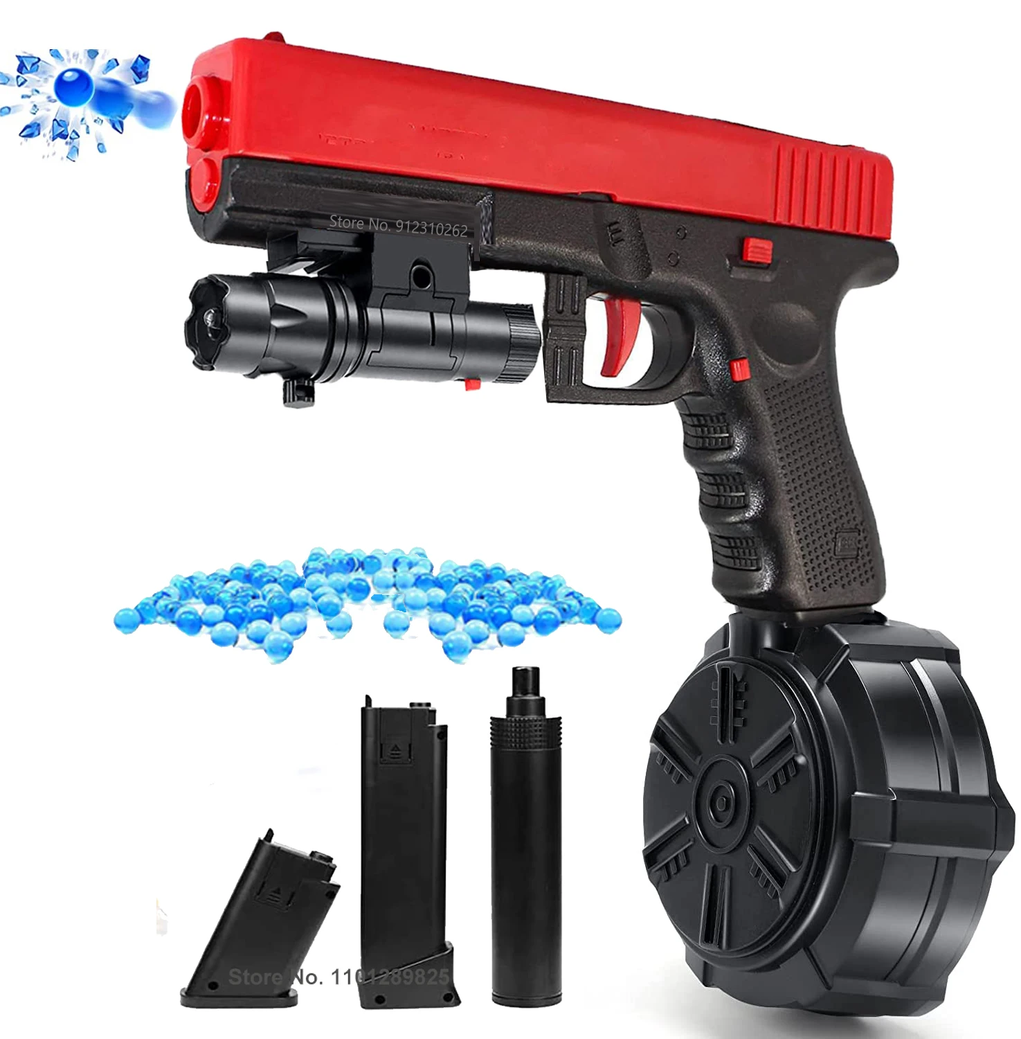 

JM X2 Electric Gel Blaster Water Splatter Ball Toy Gun Paintball Pistol Outdoor Games CS Airsoft Handgun For Boys Adult Gift