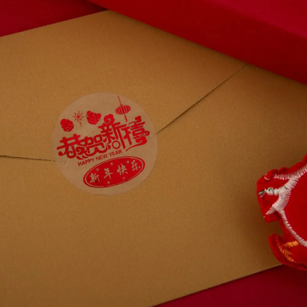 

500pcs Red New Year Sticker Labels 2023 Rabbit Holiday Envelope Seals for Cards Envelopes Boxes Decorative Stickers Gift Wraps