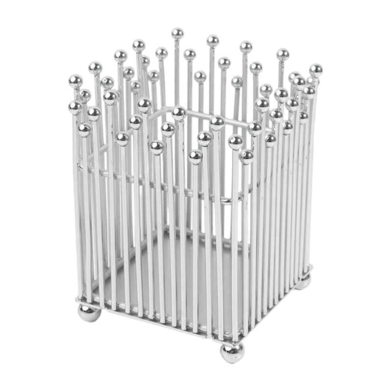 

Iron Wire Pencil Cup Large Capacity Desktop Makeup Brush Organizer for Vanity