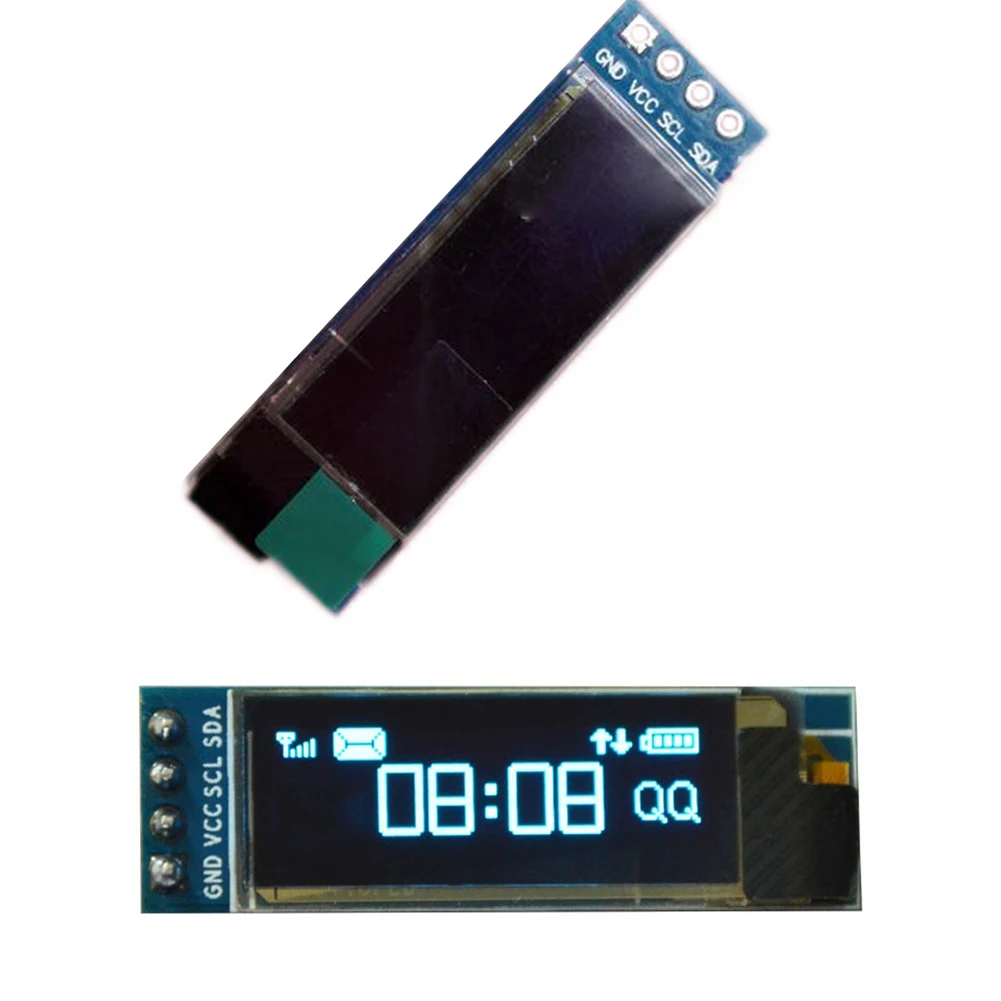 Белый 0 91-дюймовый OLED-электронный I2C 128x32 IIC цифровой запасной модуль высокого