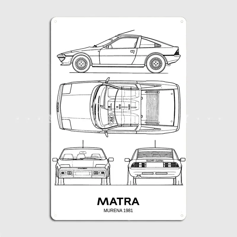 

Bnw Matra Murena 1981 Metal Sign Club Home Retro Poster Home Tin Sign Poster