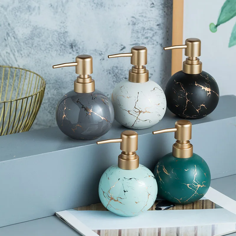 

Керамический дозатор жидкого мыла, круглая бутылка для хранения лосьона, бутылка для геля для душа, аксессуары для ванной комнаты, бутылка для мыла