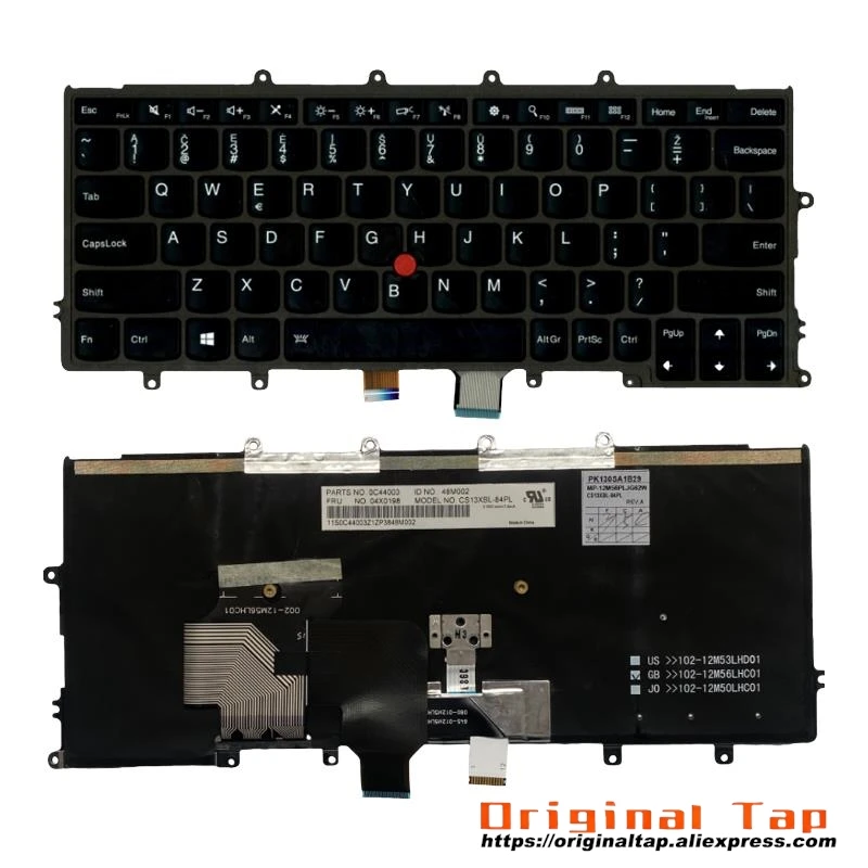 Клавиатура LT с литовской подсветкой для Lenovo Thinkpad X230s X240 X240s X250 X260 04X6386 01AV539 01AV579 04X6388