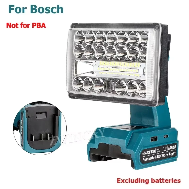 

Портативная LED лампа для Makita/Milwaukee/Dewalt/Bosch/Black&Decker/Craftsman/Ryobi 18В