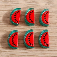 10pcs 11x20mm resin fruit watermelon cabochons flatback scrapbook charms for making girl diy hairpins brooch jewelry accessories