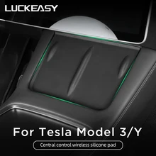 Interior Accessories For Tesla Model 3 Model Y 2021-2023 Silicone Anti-Skid Pad Type Model3 Car Phone Wireless Charging Pad