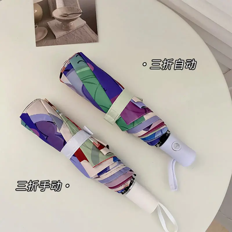 Милый полностью автоматический/ручной зонт для улицы Зонт от дождя или блеска