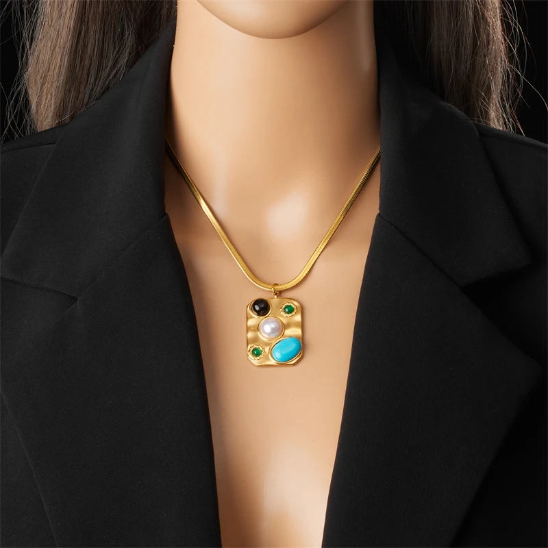 Модное ожерелье Dieyuro женские ювелирные изделия из нержавеющей стали 316L с