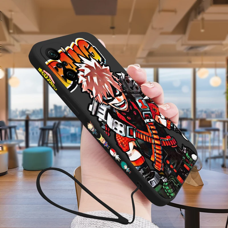 

Anime My Hero Academia Phone Case For Xiaomi Redmi Note 12 12Pro 11 11S 11T 10S 10 9S 9T Pro Plus 5G Liquid Left Rope