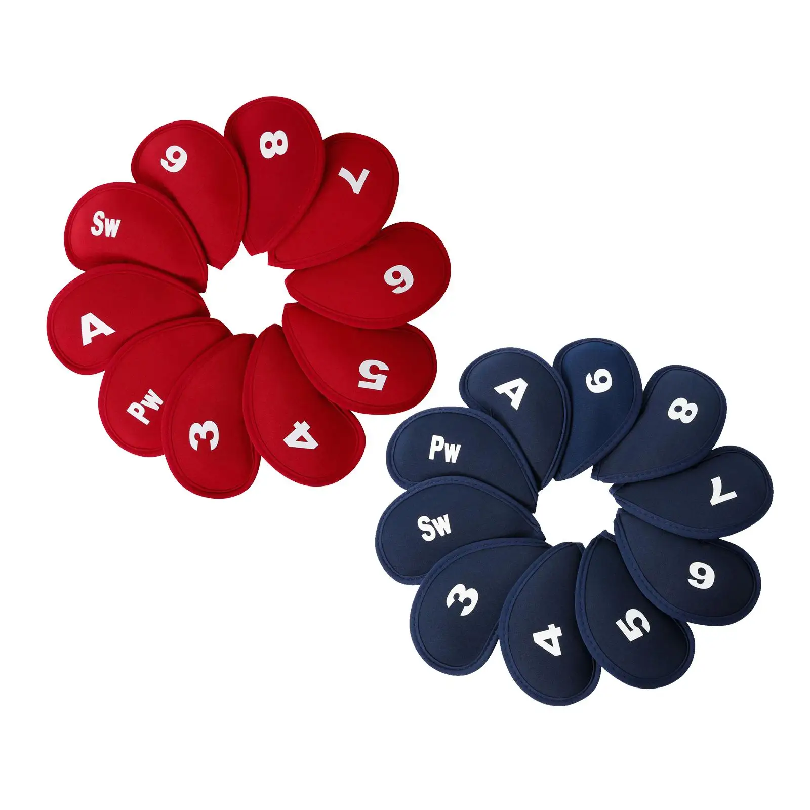 

10Pcs Cloth Golf Club Head Covers for Golf Wedges Outdoor Traveling Use with