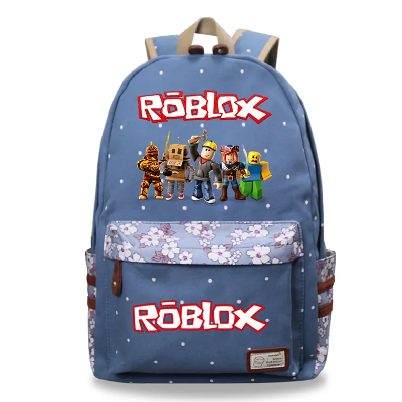 

Roblox Peripheral Cartoon Pattern Printing Backpack Floral Backpack Campus Student Children Large Capacity Zipper School Bag 8