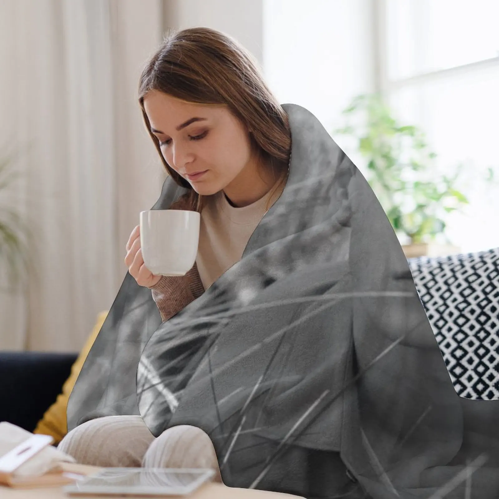 Черно-белое одеяло Джорджа Маккея зимние кровати милые модные одеяла для ретро