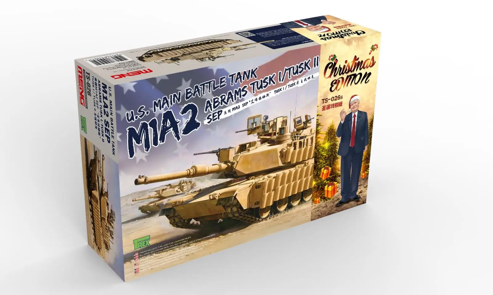 Meng МОДЕЛЬ TS-026s Xmas Ограниченная серия 1/35 M1A2 SEP TUSK I/TUSK II MBT Abrams Meng МОДЕЛЬ TS-026s Xmas Ограниченная серия 1/35 M1A2 SEP TUSK I/TUSK II MBT Abrams