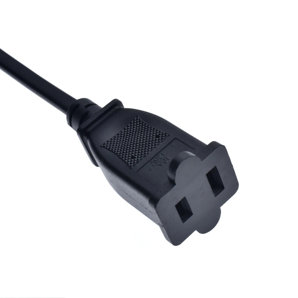 IEC 320 C18 Male Plug to USA 2Pin Female Socket Power Adapter Cable C14 2PIN Nema 1-15R 2P Adaptor Cord