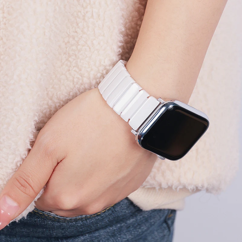 Ceramics Strap For Apple Watch Band 45mm 41mm 42mm 38mm 40mm 44mm Wristband Bracelet for iWatch Series 7 6 5 4 3 se Accessories