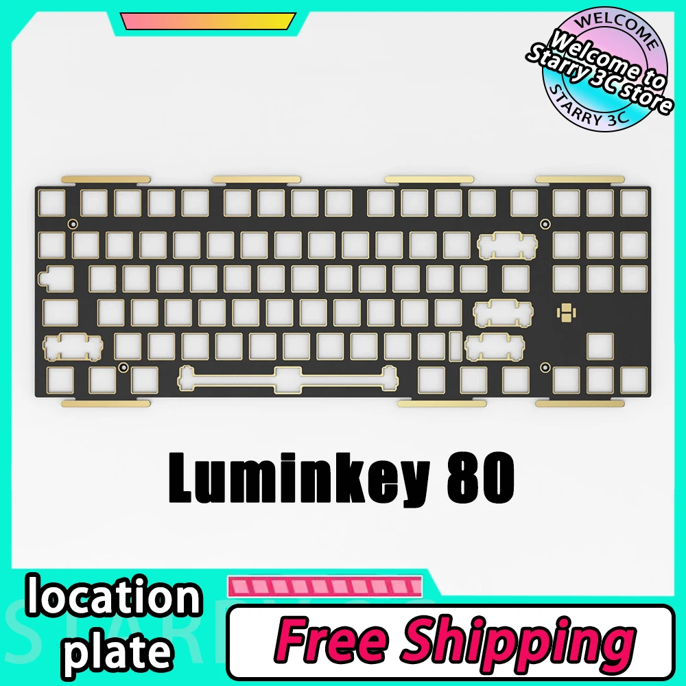 Клавиатура Luminkey FR4 80 персонализированная пластина для местоположения ПП ПК