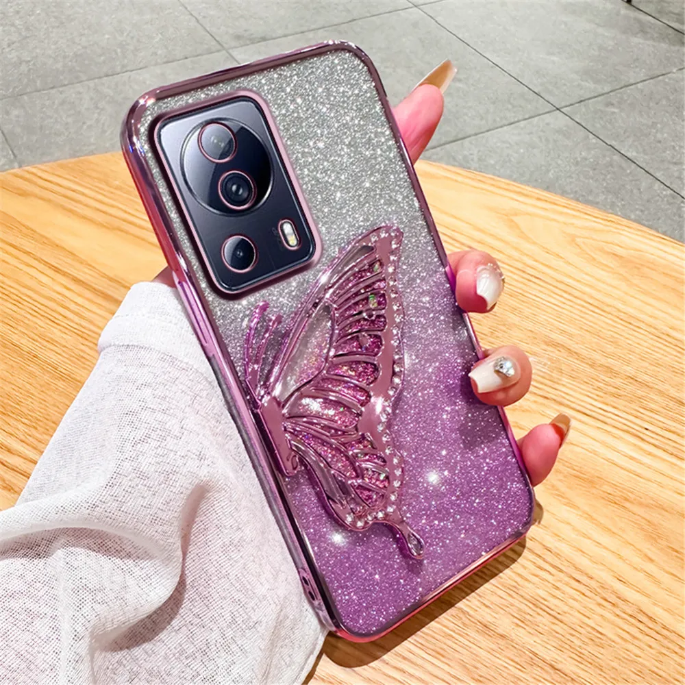 Чехол для телефона Mi13T с градиентом бабочки и зыбучим песком Xiaomi Mi 13T Pro 13 11 Lite 11T 12T